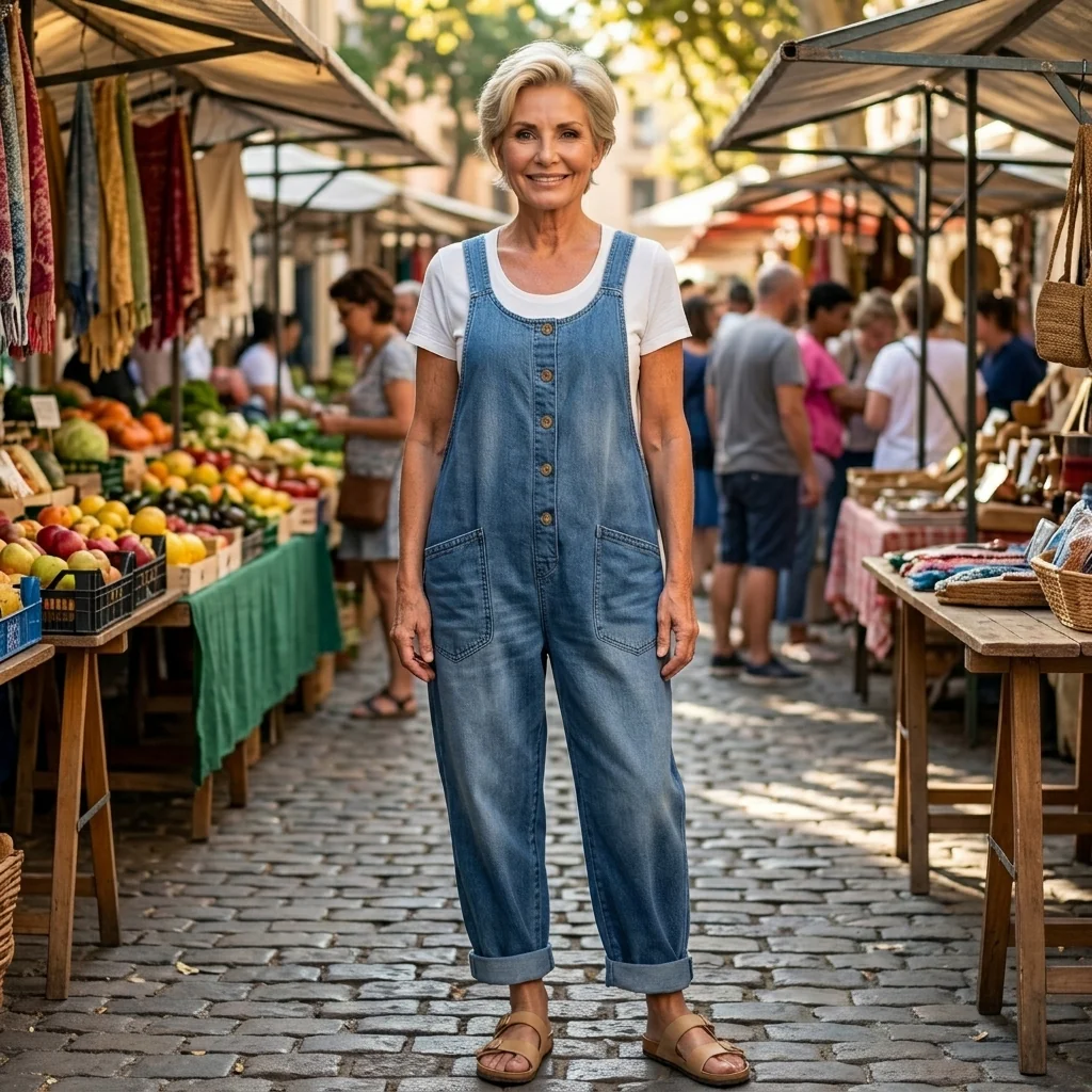 Victoria | casual e comode salopette in denim vintage - Image 8