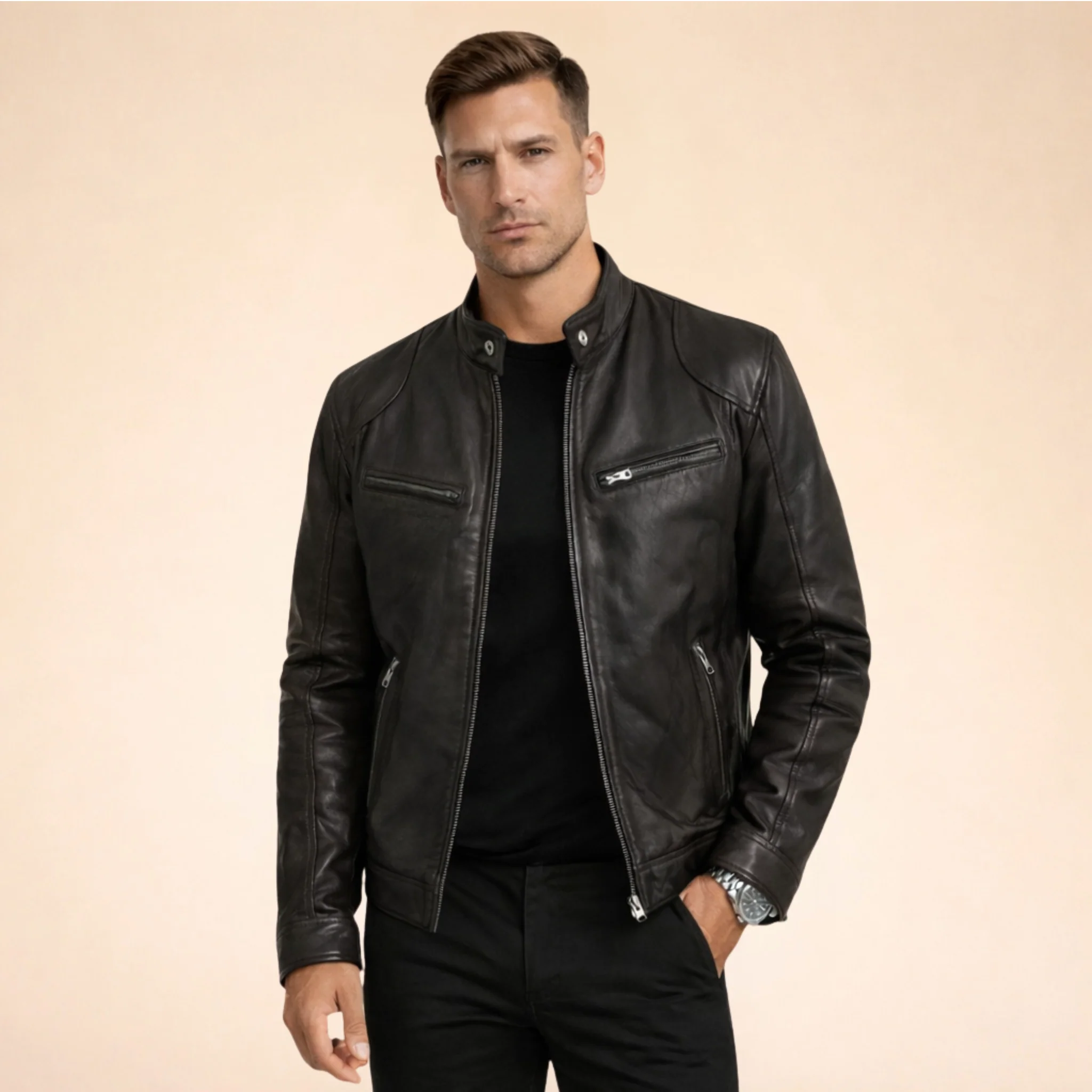 Vincenzo | Elegante giacca da uomo in pelle - Image 12