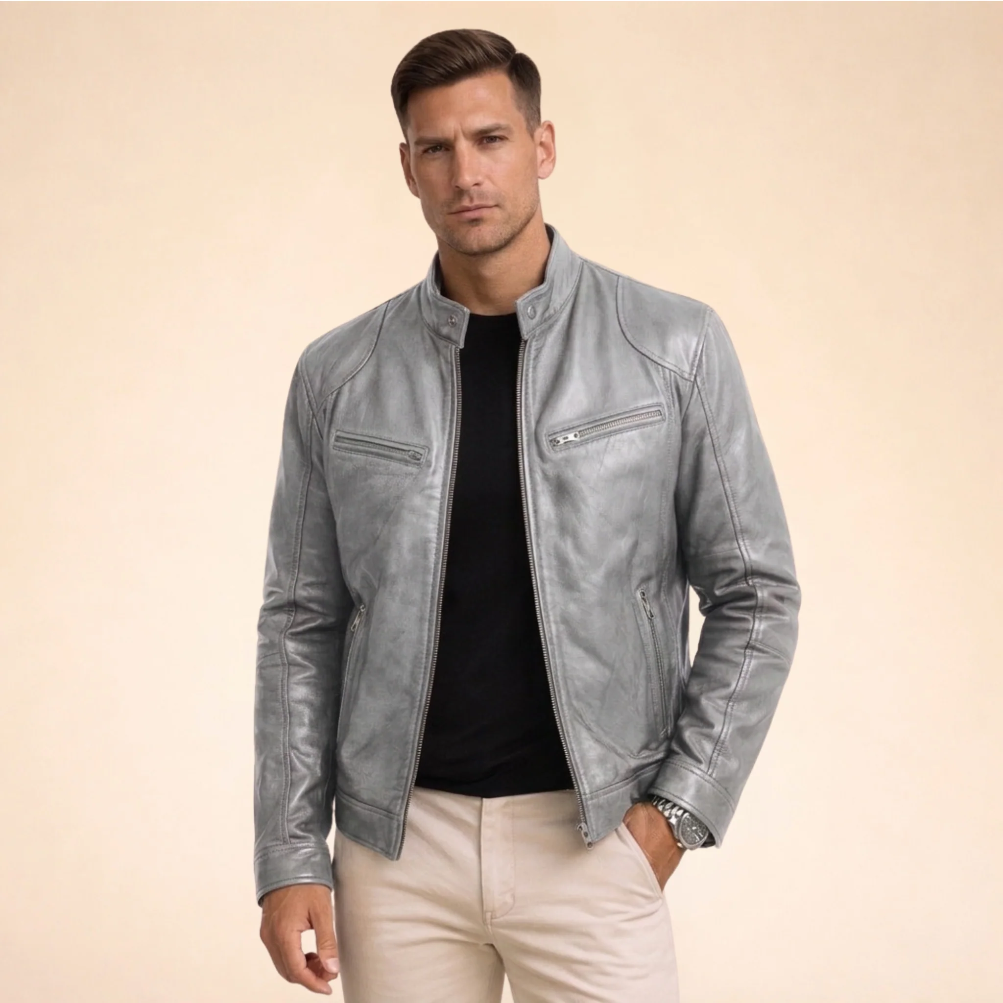 Vincenzo | Elegante giacca da uomo in pelle - Image 17