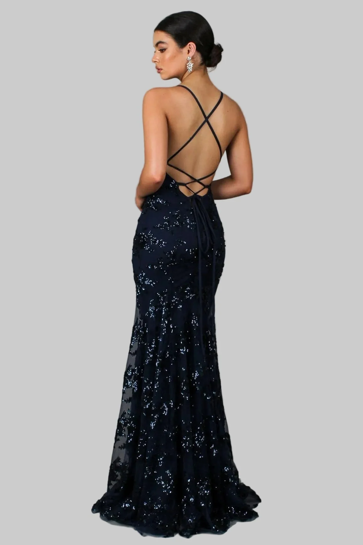 Virgilia | Elegante Maxi Dress con Paillettes Scollatura a V - Image 2