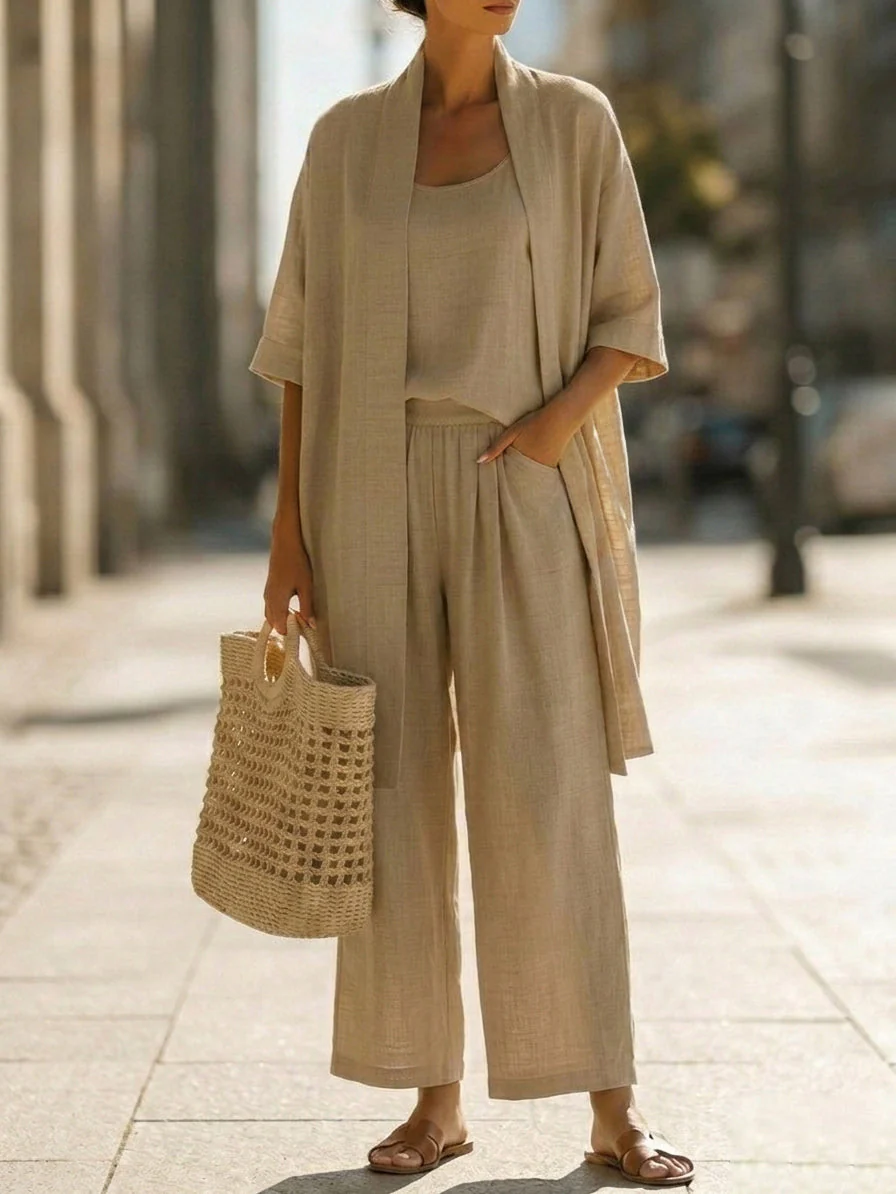 Vittoria | Completo Sartoriale Tre Pezzi in Lino e Cotone - Image 12