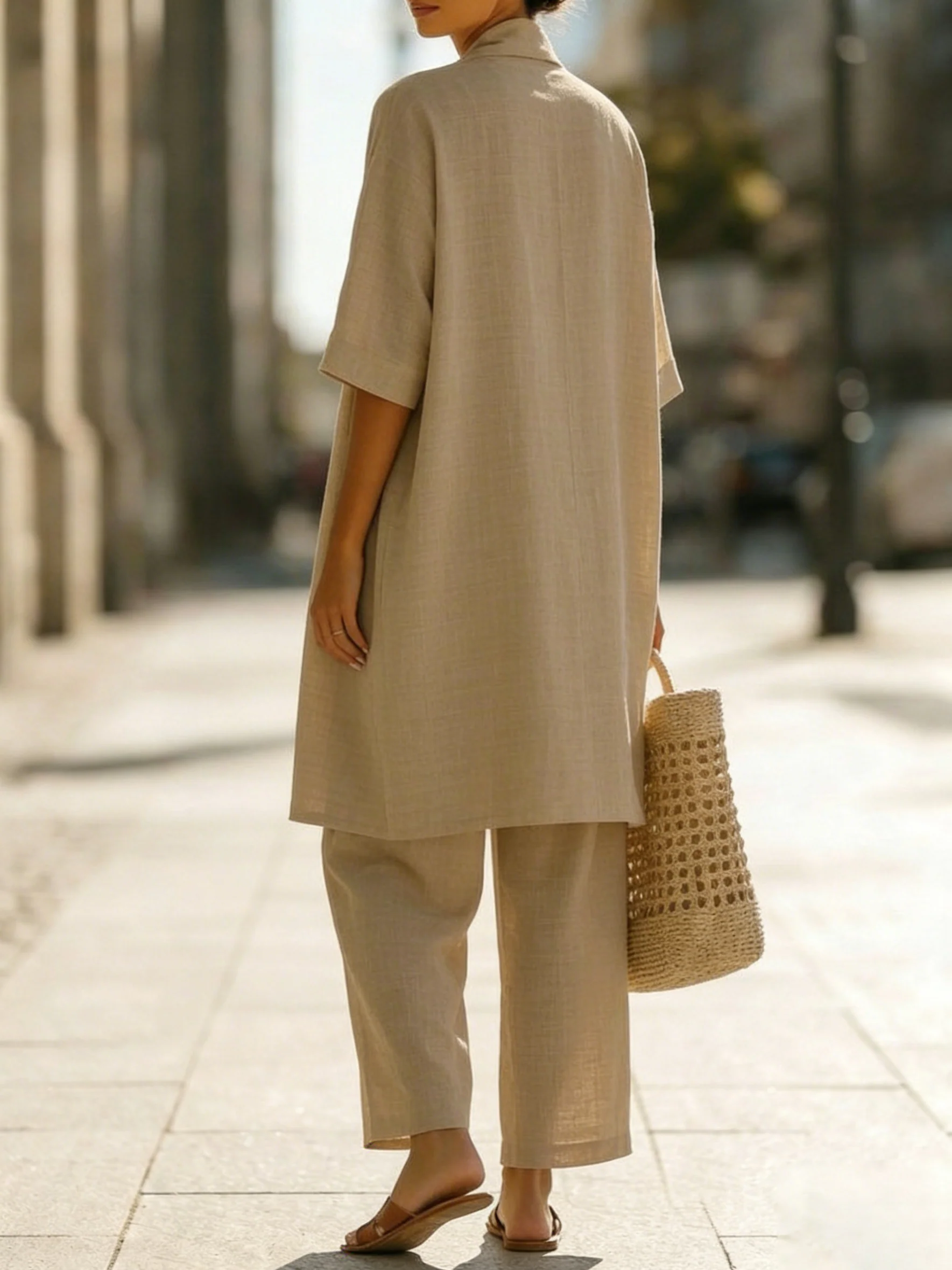 Vittoria | Completo Sartoriale Tre Pezzi in Lino e Cotone - Image 3
